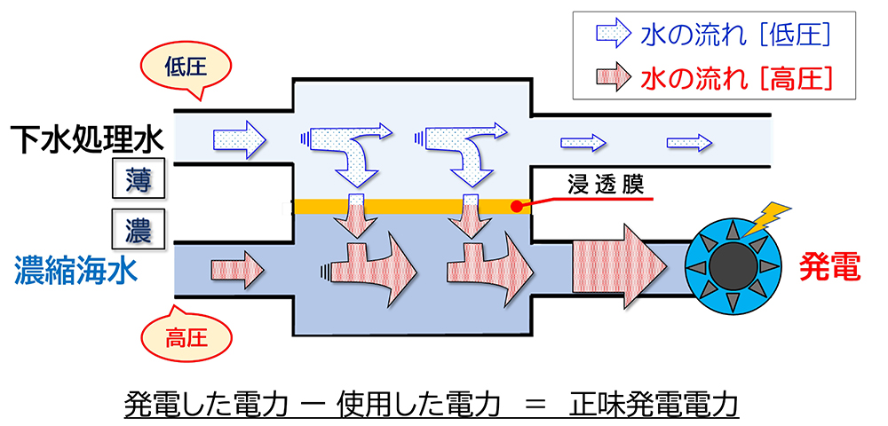 浸透圧発電の発電原理